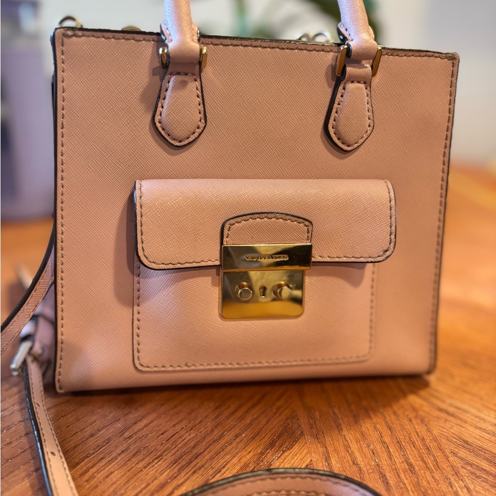 MICHAEL Michael Kors Blush Mini Bag with Gold Lock